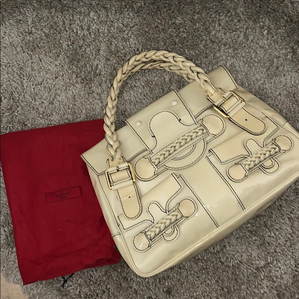 VALENTINO GARAVINI BEIGE HISTOIRE SATCHEL